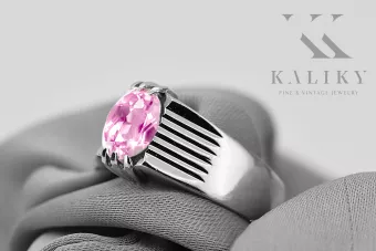 Ring Vintage craft Amethyst Sterling silver 925 vrc007s